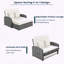 Chaise longue double en osier PE avec rangement et housse PE-1395705400