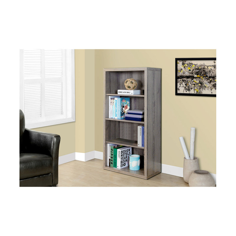 Bookshelf, Bookcase, Etagere, 5 Tier, 48"H, Office, Bedroom, Brown Laminate, Contemporary, Modern