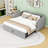Twin Velvet Upholstered Daybed with Lift-Up Twin Trundle-1821908037