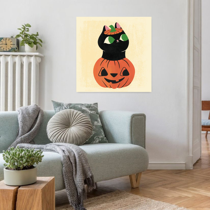 Art contemporain rétro, art de chat, H 32 po x l 32 po