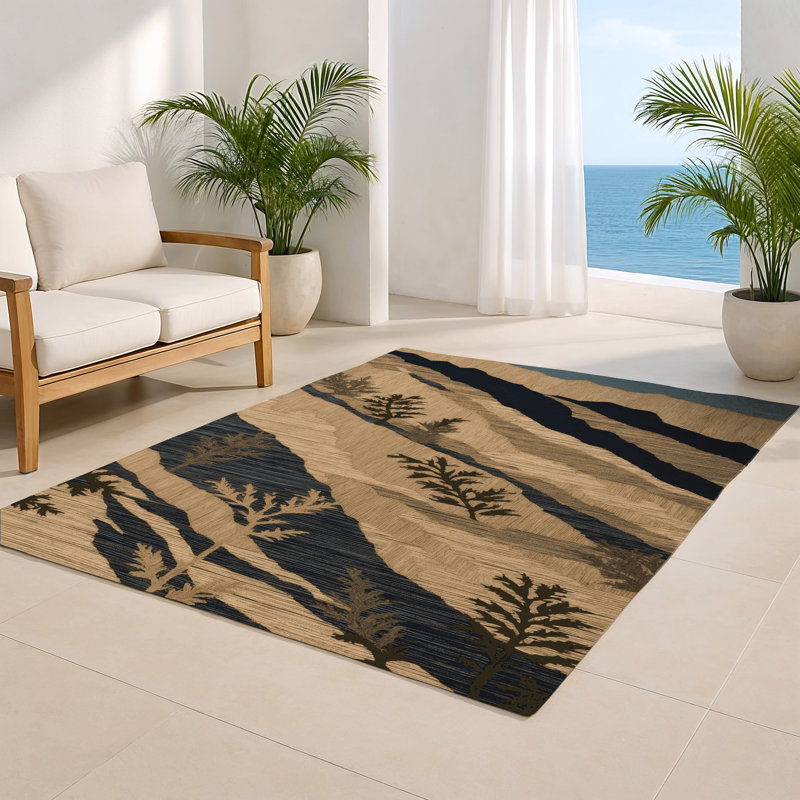 Tapis d'intérieur et d'extérieur brun Nature, Rectangulaire 8 pi x 10 pi