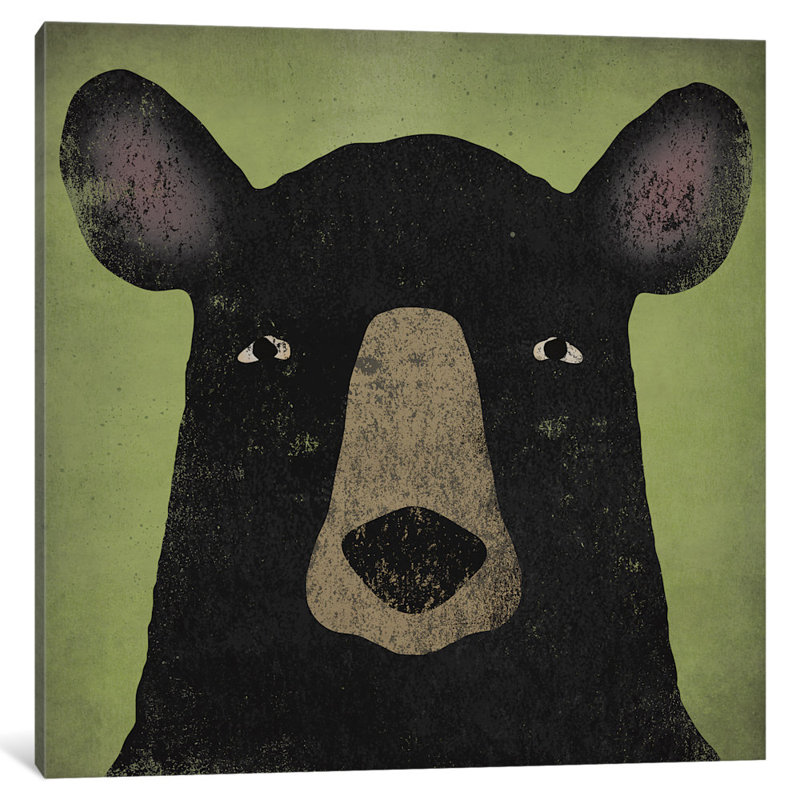 Ours noir - Impression sur toile, H 37 po x l 37 po x P 1,5 po
