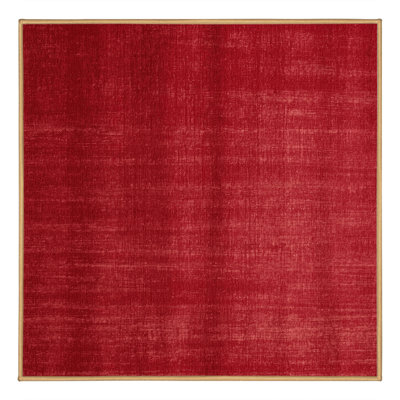 Machine Washable Solid Red Area Rug