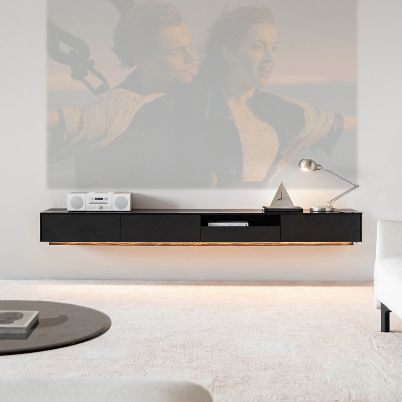 Meuble télé flottant Modern, H 9,5 po x L 78,73 po x l 13,77 po