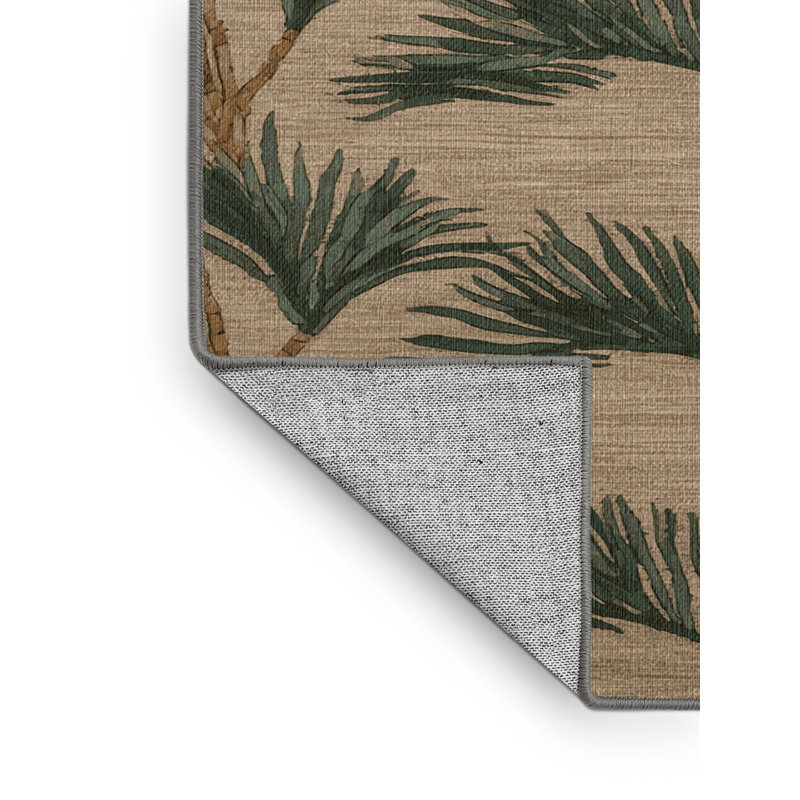  Tapis lavable palmier dattier hawaïen, Rectangulaire 8 pi x 12 pi
