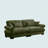 Modern Two-Seater Sofa With Bolstered Armrests, Velvet 2-Seater Sofa With Waist Pillows And Throw Pillows-937028404