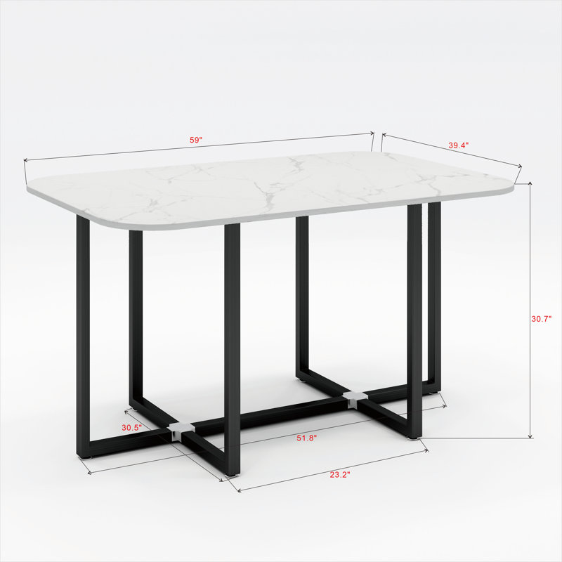 Greeley Dining Table Set, Black