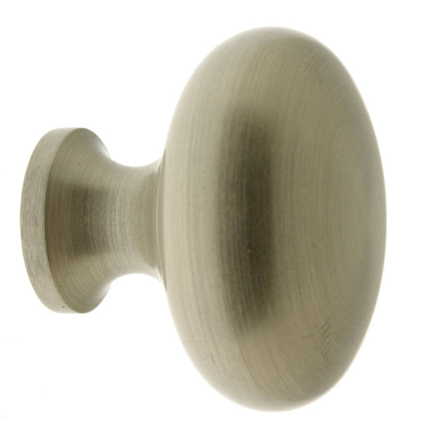 Mushroom Knob, Antique Nickel, 1" H x 1" W x 1.19" D