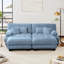 Canapé-lit Cloud Couch pour le salon, canapé rembourré 2 places avec coussins lombaires et coussins, 2 repose-pieds pour une combinaison polyvalente-448025904