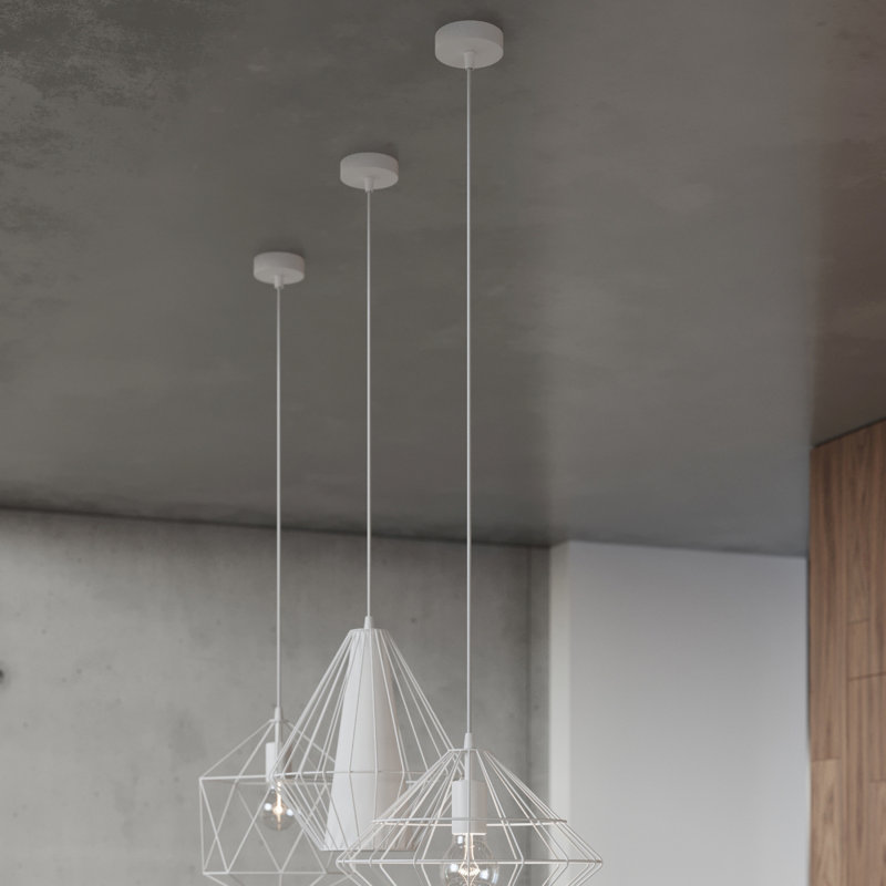 Skadi 1 - Light Geometric Pendant, White