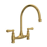 Georgian Era Bridge Kitchen Faucet Without Unions