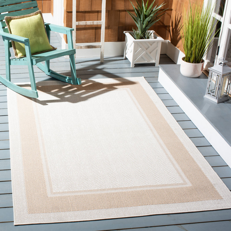 Martha Stewart Indoor Outdoor Performance Machine Washable Indoor/Outdoor Area Rug, Rectangle 5'3" x 7'6"