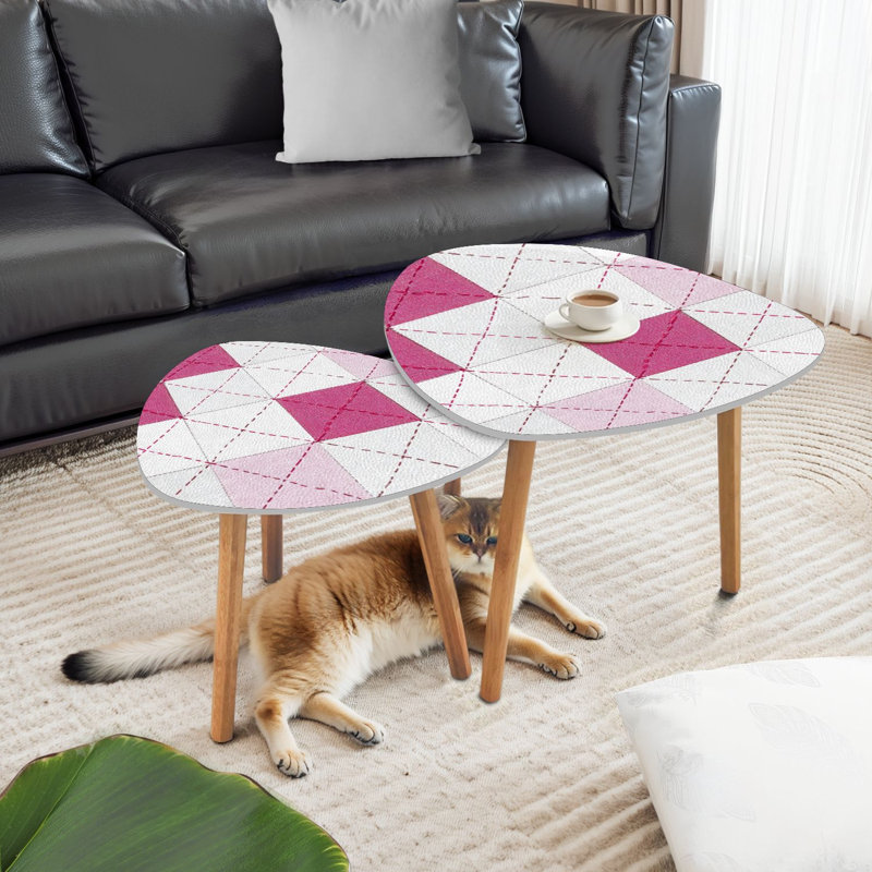 Ensemble de 2 tables basses gigognes Triangle