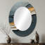 Miroir mural ovale doré noir-1484956019