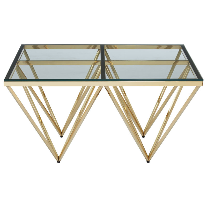Redd Abstract Coffee Table, Gold