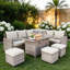 GALLE Wicker 9 - Person Garden Lounge Set with Cushions-1745414588
