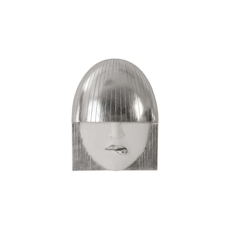 Fashion Faces Wall Décor, Silver Leaf/White