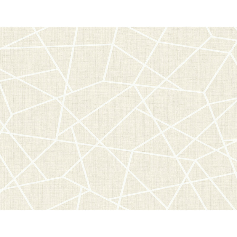  Rouleau de papier peint texturé géométrique L 27 pi x l 27 po, Crème