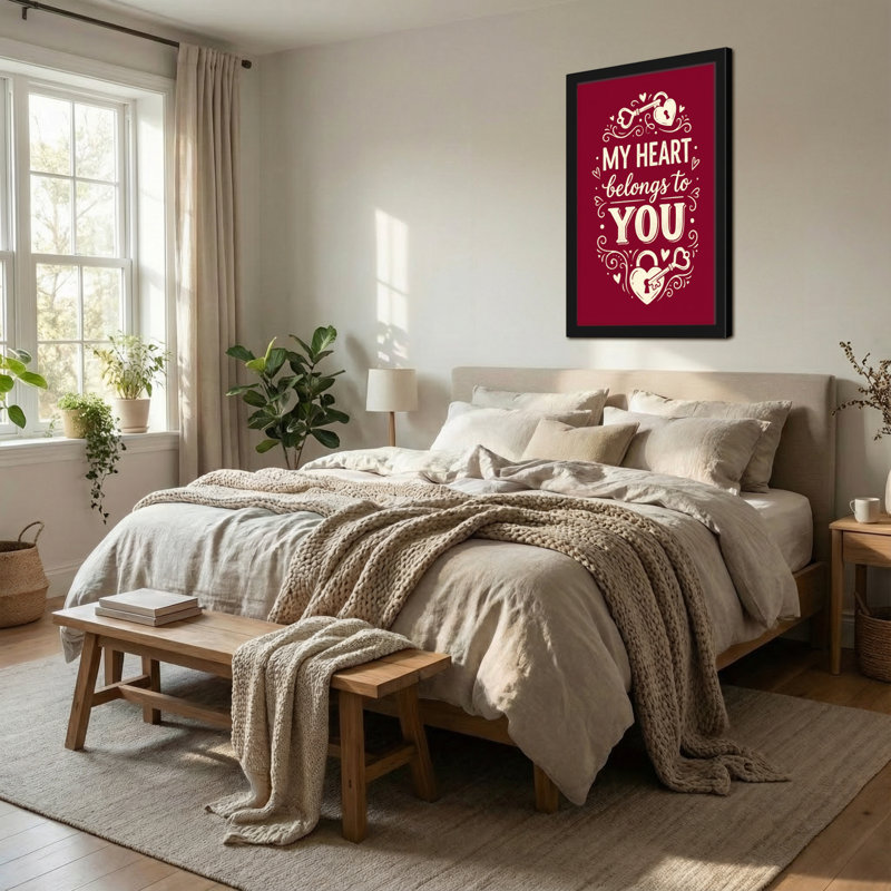 «Plants & Flowers My Heart Belongs To You», reproduction de motif, H 36 po x l 24 po