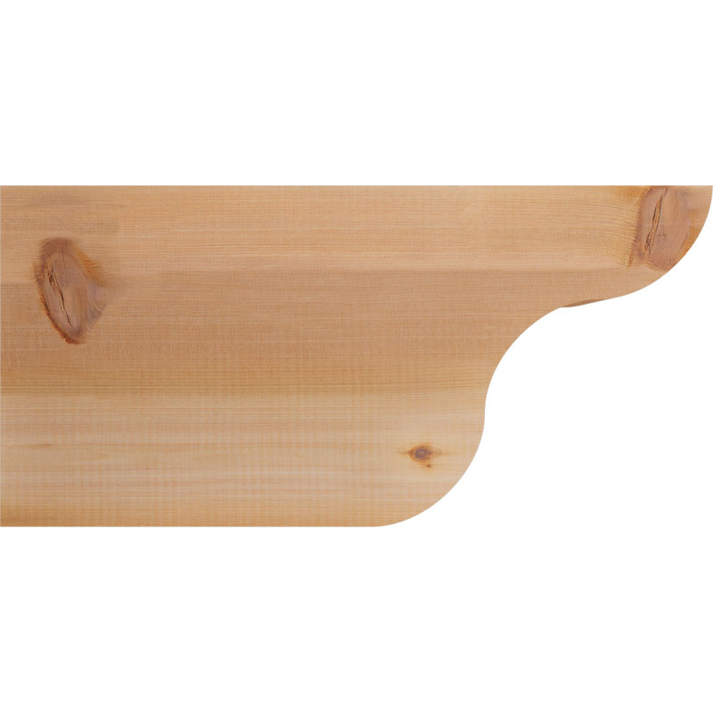 Queue de chevron lisse Carmel, Cèdre rouge de l'Ouest, 12" H x 24" W x 3.5" D