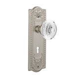 Meadows Plate with Decorative Keyhole and Crystal Egg & Dart Knob