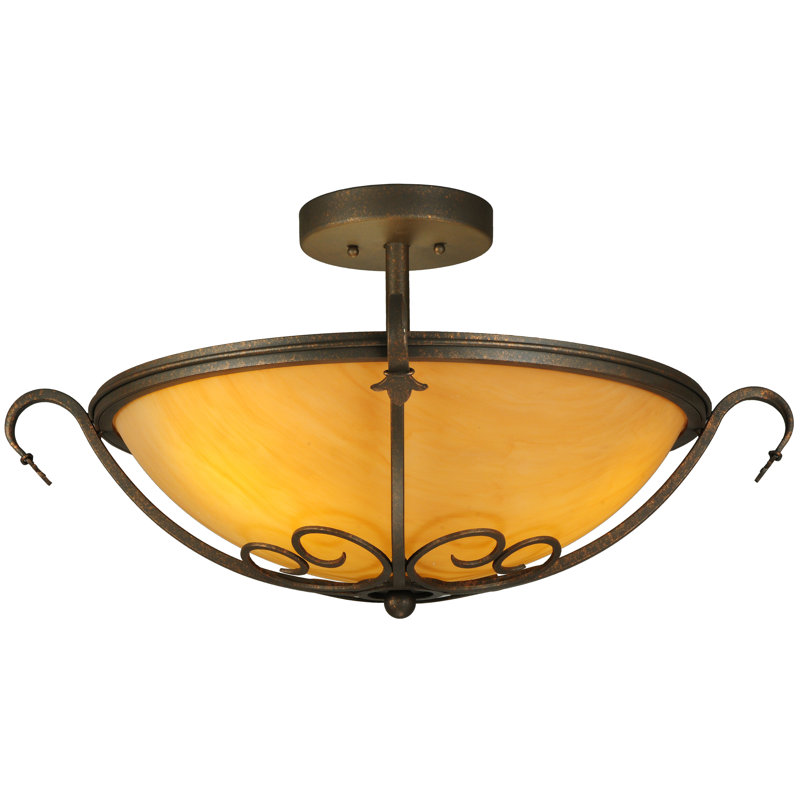 Alaine 3 - Light Semi Flush Mount, 13.25" H x 24" W x 24" D