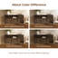 Buffet 63 po à 3 portes en chêne foncé tissé panier