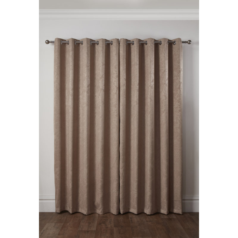 Mcintosh Sheer Curtain Pair, Taupe, 116 W x 137 D cm