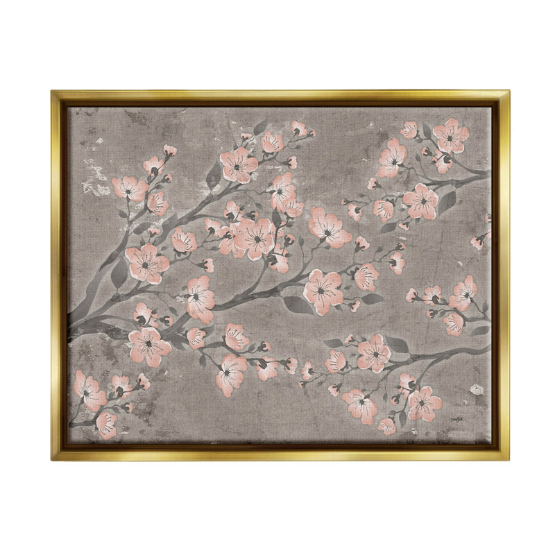 «Cherry Blossom», giclée par Diane Stimson, H 17 po x l 21 po x P 1,7 po, Cadre flottant métallique doré