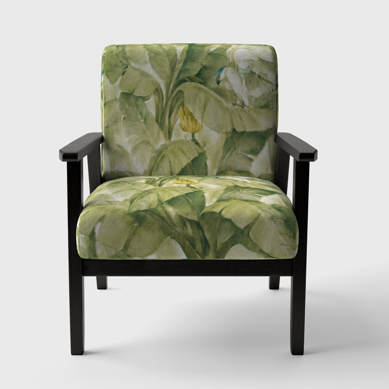 'Friede - Tropical Canopy II Green - Upholstered Traditional Accent Arm Chair
