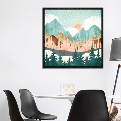 Winter Forest Vista 1 Piece Wall Art on Canvas