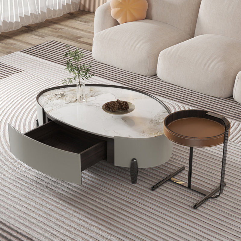 Simple oval rock table