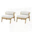 Ensemble de 2 fauteuils club d'extérieur en fer