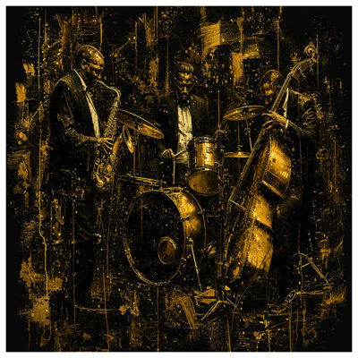 Jazz Music Band Shower Curtains Extra Long