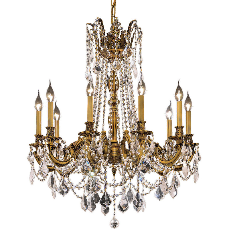 Ashmin Crystal Dimmable Classic / Traditional Chandelier, French Gold / Crystal (Clear) / Royal Cut