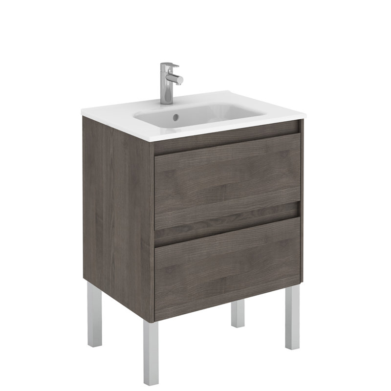Ensemble de meuble-lavabo simple 24 po Durazo, Cendre de Samara