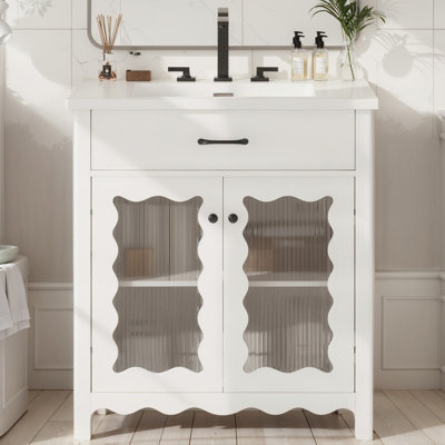 Meuble-lavabo 31 po avec verre trempé