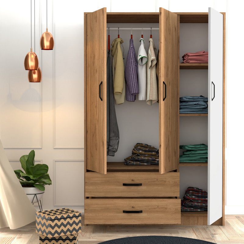 Armoire Abba, Chêne / blanc