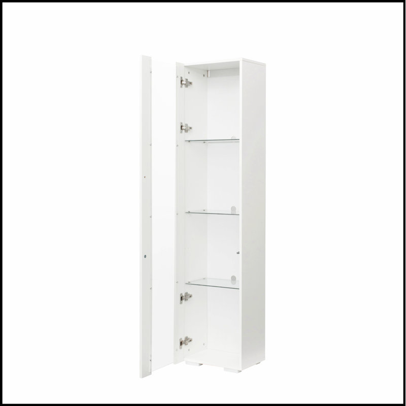 Stylish Side Cabinet with Aluminum Strip Lamp for Enhanced Visibility and Storage, Perfect for Modern Homes.