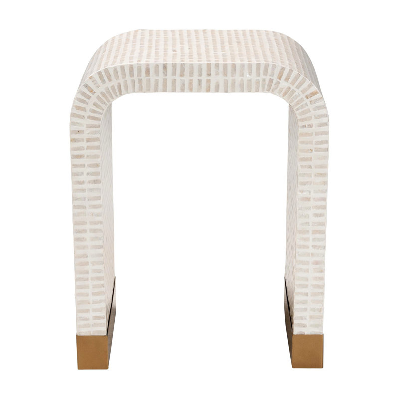 Coastal Capiz Shell End Table