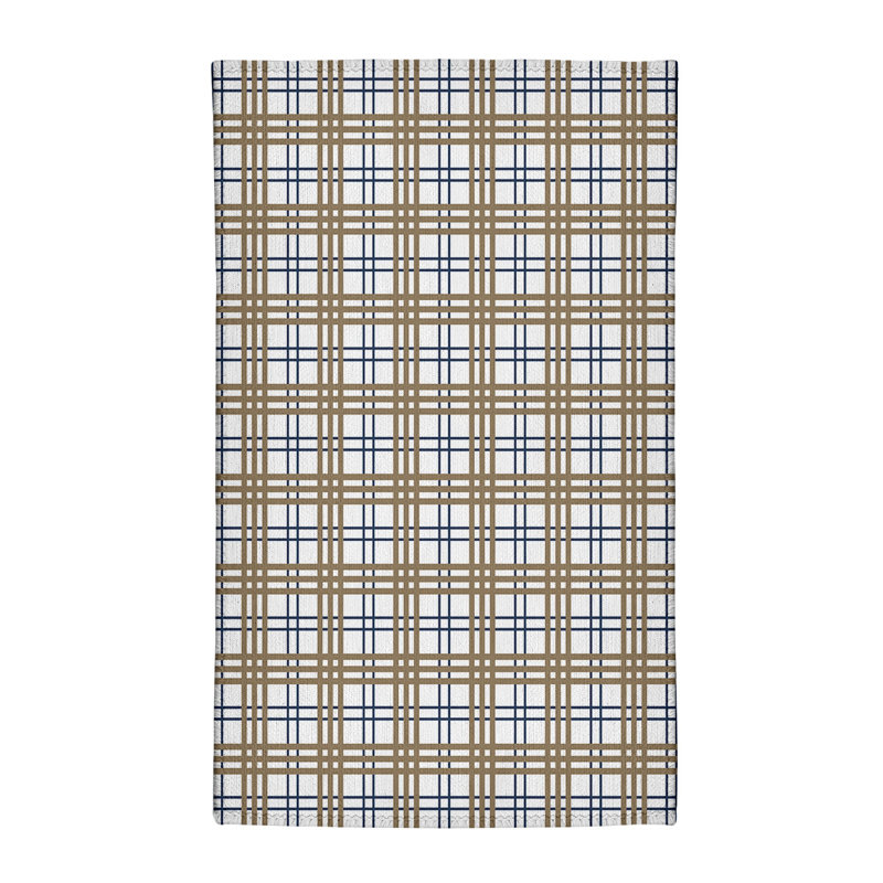 Tapis beige / blanc à carreaux, Rectangle 3 pi x 5 pi