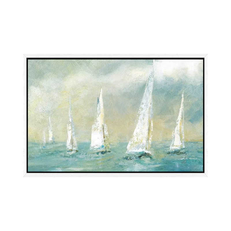 Ocean Breeze by Carol Robinson - Painting on Canvas, White Framed, 152.5 cm H x 101.5 cm W