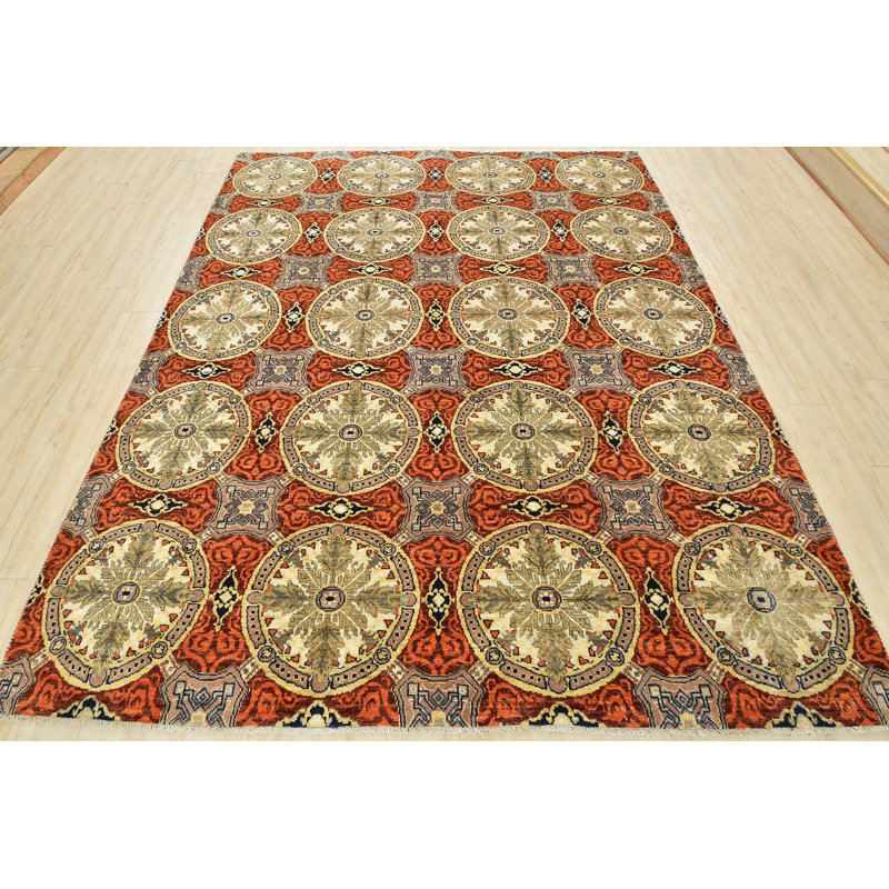 Hand Knotted Wool Geometric Indoor Rug