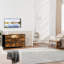 Unfinished TV Stand for TVs up to 55" with Fireplace Included