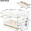 Lit double superposé au-dessus d'un lit blanc avec tiroirs et rangement - pour 4 personnes, garde-corps fiables et ciblés, pour 2 personnes pouvant accueillir 4 personnes, rehaussé par une option pratique