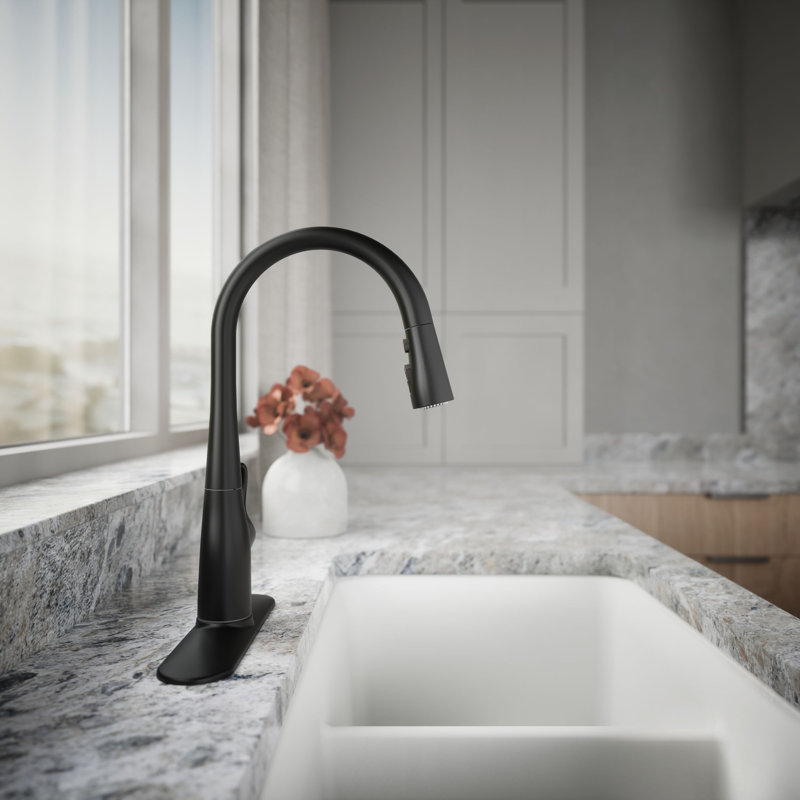 Simplice Pull Down Bar Faucet, Matte Black