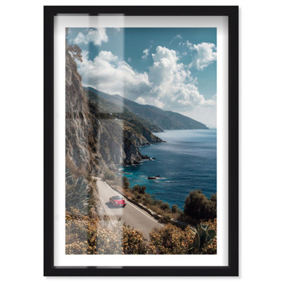 «Coastal Drive Shadowbox Print Vintage Art Prints» par Notoriart, cadre noir, 10 x 15