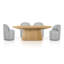 Ensemble de table à manger ovale en bois Oldbury 5 pièces-1901899828-1901899835