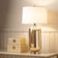 Crosthwait 77.5cm Table Lamp with Glass Base For Bedroom Furniture, Bedside Buffet Lamp with Silk Shade-993723604-993723593-993723607