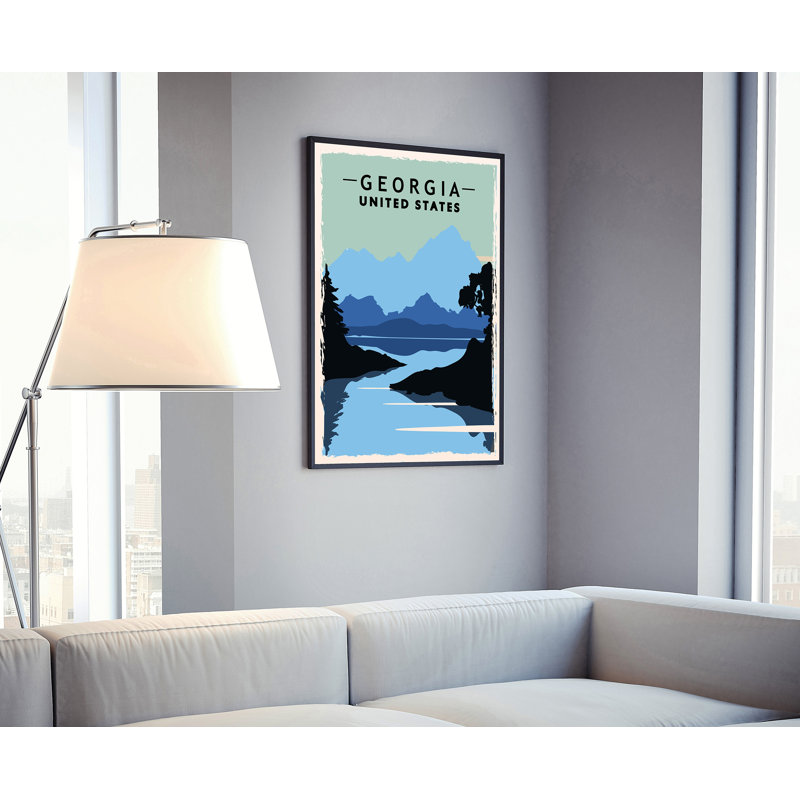 Géorgie, style rétro, affiche de voyage, impression rétro non encadrée, art mural maison et bureau, H 24 po x l 18 po